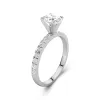 1.50ct Moissanite Engagement Ring 14K White Gold