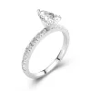 1.50ct Moissanite Engagement Ring 14K White Gold