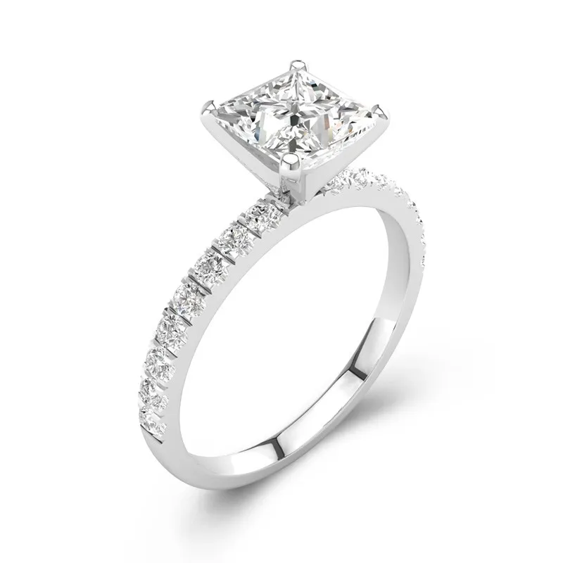 Classic Princess 1.50ct Moissanite Engagement Ring
