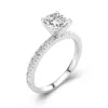 1.50ct Moissanite Engagement Ring 14K White Gold