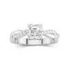 1.50ct Moissanite Engagement Ring 14K White Gold