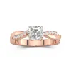 1.00ct Moissanite Engagement Ring 14K Rose Gold