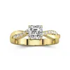 1.00ct Moissanite Engagement Ring 14K Gold