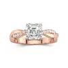 2.00ct Moissanite Engagement Ring 14K Rose Gold