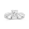 2.00ct Moissanite Engagement Ring 14K White Gold