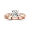 1.50ct Moissanite Engagement Ring 14K Rose Gold