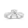 1.50ct Moissanite Engagement Ring 14K White Gold