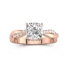 2.00ct Moissanite Engagement Ring 14K Rose Gold