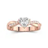 1.00ct Moissanite Engagement Ring 14K Rose Gold