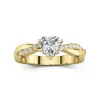 1.00ct Moissanite Engagement Ring 14K Gold