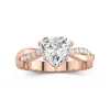 2.00ct Moissanite Bague de fiançailles Or rose 14 carats