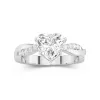 2.00ct Moissanite Engagement Ring 14K White Gold