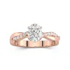 1.50ct Moissanite Engagement Ring 14K Rose Gold