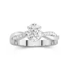 1.50ct Moissanite Engagement Ring 14K White Gold