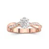 1.00ct Moissanite Engagement Ring 14K Rose Gold