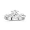 2.00ct Moissanite Engagement Ring 14K White Gold