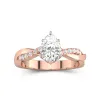 1.50ct Moissanite Bague de fiançailles Or rose 14 carats