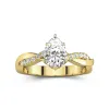 1.50ct Moissanite Engagement Ring 14K Gold