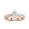 1.00ct Moissanite Engagement Ring 14K Rose Gold