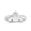 1.00ct Moissanite Engagement Ring 14K White Gold