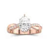 2.00ct Moissanite Engagement Ring 14K Rose Gold