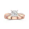 1.50ct Moissanite Engagement Ring 14K Rose Gold