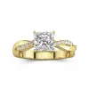 1.50ct Moissanite Engagement Ring 14K Gold