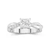 1.00ct Moissanite Engagement Ring 14K White Gold