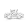 2.00ct Moissanite Engagement Ring 14K White Gold