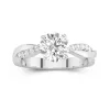 1.50ct Moissanite Engagement Ring 14K White Gold