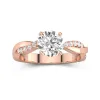 1.00ct Moissanite Engagement Ring 14K Rose Gold