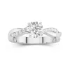 1.00ct Moissanite Engagement Ring 14K White Gold