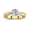 1.00ct Moissanite Engagement Ring 14K Gold