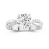 2.00ct Moissanite Engagement Ring 14K White Gold