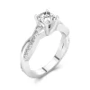 1.50ct Moissanite Engagement Ring 14K White Gold