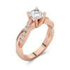 1.50ct Moissanite Engagement Ring 18K Rose Gold