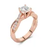 1.50ct Moissanite Bague de fiançailles Or rose 18 carats