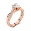 1.50ct Moissanite Bague de fiançailles Or rose 14 carats