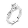 1.50ct Moissanite Engagement Ring 14K White Gold