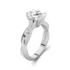 1.50ct Moissanite Engagement Ring 14K White Gold