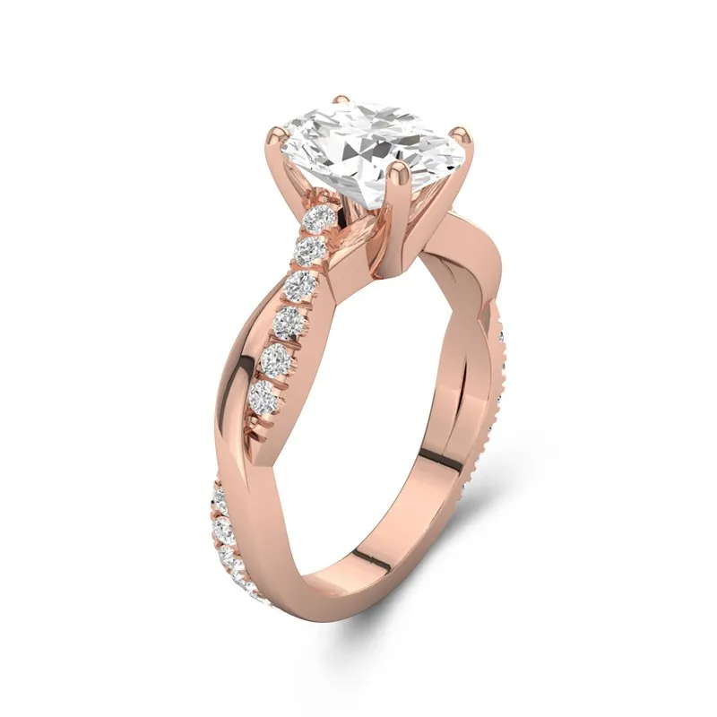 East West Engagement Ring 2.00ct Moissanite
