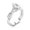 1.50ct Moissanite Engagement Ring 14K White Gold