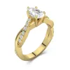 1.50ct Moissanite Engagement Ring 14K Gold