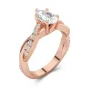 1.50ct Moissanite Engagement Ring 18K Rose Gold