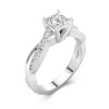 1.50ct Moissanite Engagement Ring 14K White Gold