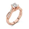 1.50ct Moissanite Bague de fiançailles Or rose 14 carats