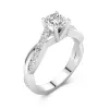 1.50ct Moissanite Engagement Ring 14K White Gold