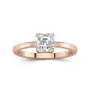 1.00ct Moissanite Engagement Ring 14K Rose Gold