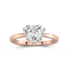 2.00ct Moissanite Engagement Ring 14K Rose Gold