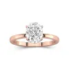 2.00ct Moissanite Bague de fiançailles Or rose 14 carats